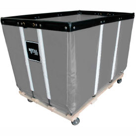 16 BU-Std-Duty Basket Truck - Vinyl Liner - 4 Swivel Casters-Gray