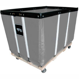20 BU-Heavy-Duty Basket Truck - Vinyl Liner - 4 Swivel Casters-Gray