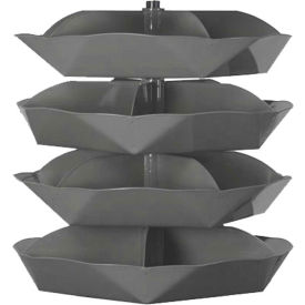 Durham 44" Diameter Rotabin Revolving Parts Storage Shelving Center - 4 Shelves