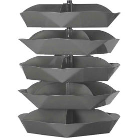 44" Diameter Rotabin Revolving Parts Storage Shelving Center - 5 Shelves