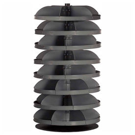 Durham 34" Diameter Rotabin Revolving Parts Storage Shelving Center - 8 Shelves
