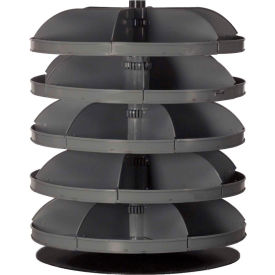Durham 28" Diameter Rotabin Revolving Parts Storage Shelving - 5 Shelves