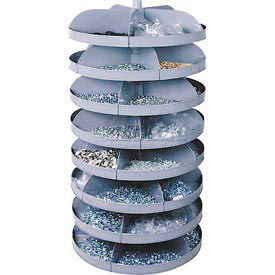 Durham 28" Diameter Rotabin Revolving Parts Storage Shelving - 7 Shelves