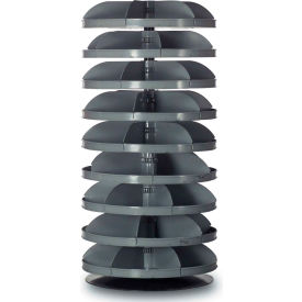 28" Diameter Rotabin Revolving Parts Storage Shelving Center - 9 Shelves