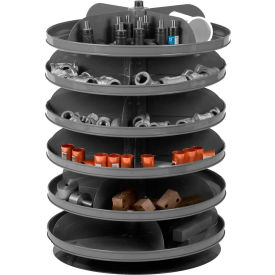 17" Diameter Rotabin Revolving Parts Storage Shelving Center - 6 Shelves