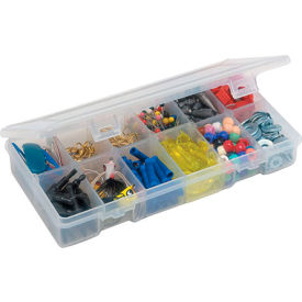 6-12 Adjustable Compartment Box, 8-1/4"Lx 4-1/4"W x 1-3/8"H, Clear