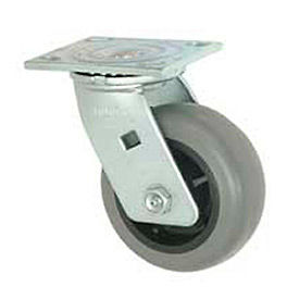 Swivel Plate Caster 3-1/2" TPR Wheel