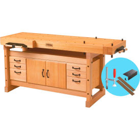 Workbench Combo, SM04 Cabinet, Free Accessory Kit, 79"W x 30-1/2"D