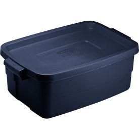 Roughneck Tote, 15-11/16"L x 10-5/8"W x 7"H, Dark Indigo Metallic, Polyethylene