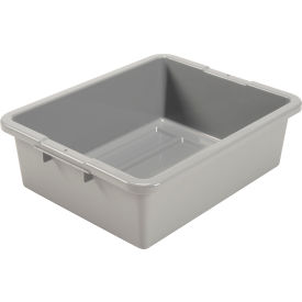 NSF Plastic Bus Tub, 21-1/2"L x 17-3/4"W x 7"H, Gray