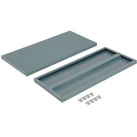 Shelves For 36"Wx24"D Storage Cabinet, Gray, 2 Pack