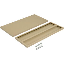 Shelves For 36"Wx24"D Storage Cabinet, Tan, 2 Pack