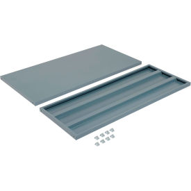 Shelves For 48"Wx18"D Storage Cabinet, Gray, 2 Pack