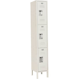 Infinity 3-Tier 3 Door Locker, 12"W x 15"D x 78"H, Tan, Assembled