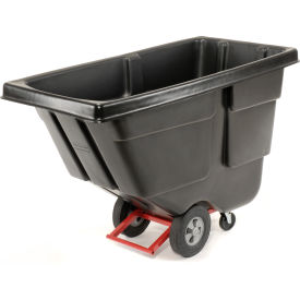 Heavy Duty Plastic Tilt Truck, 1/2 Cu. Yd. Cap, 450 Lbs. Cap, Black