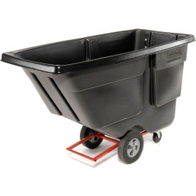 Standard Duty Plastic Tilt Truck, 1 Cu. Yd. Cap, 850 Lbs. Cap, Black