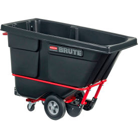 Brute Rotomolded Tilt Truck, Standard Duty, 1/2 Cubic Yard, Black