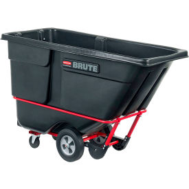 Brute Rotomolded Tilt Truck, Standard Duty, 1 Cubic Yard, Black