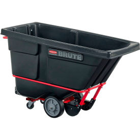 Brute Rotomolded Tilt Truck, Heavy Duty, 1/2 Cubic Yard, Black