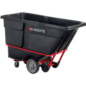 Brute Rotomolded Tilt Truck, Heavy Duty, 1 Cubic Yard, Black