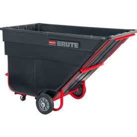 Brute Rotomolded Tilt Truck, Extra Heavy Duty, 2.5 Cubic Yard, Black