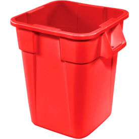 28 Gallon Square Waste Receptacle - Red