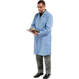 Unisex Microstatic ESD Lab Coat - Blue, Size S