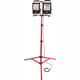 10,000 Lumen LED Dual Fixture Work Light on Tripod Stand