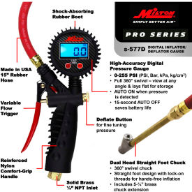 Digital Inflator Gauge & M Style Coupler & Plug Combo