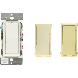 Decora Rocker Slide Dimmer, Use with LED/Mark 7 Dim Fixtures, 0-10V, White-Ivory-Light Almond