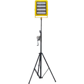 Single Head LED Work Light w/8-12' Tripod, 200W Head, 30000 Lumens