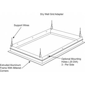 Drywall Grid Adapter for 2x2 Recessed Fixture