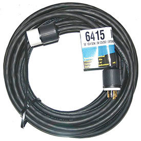Rubber Extension Cord, 30A, 125/250V, NEMA L14-30P to L14-30R