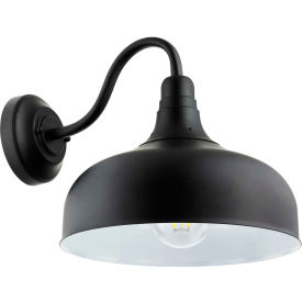 Outdoor Gooseneck Wall Mount Fixture, Med Base, 120V, Wet Location