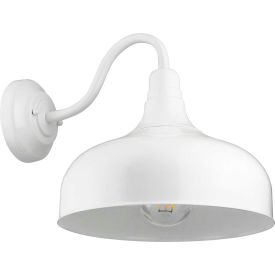 Outdoor Gooseneck Wall Mount Fixture, Med Base, 120V, Wet Location