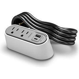 Desktop Power & Charging Center w/ Mounting Kit, 2-TR Outlets, 1-USB-A, 1- USB-C
