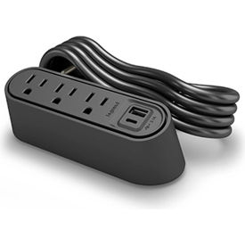 Desktop Power & Charging Center w/ Mounting Kit, 3-TR Outlets, 1-USB-A, 1- USB-C