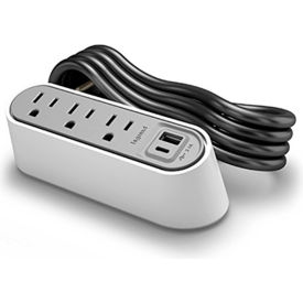 Wiremold Desktop Power & Charging Center, 3-TR Outlets, 1-USB-A, 1-USB-C