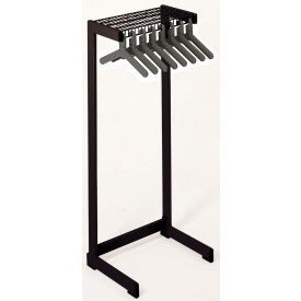 36"W Floor Rack With 12 Hangers - Black