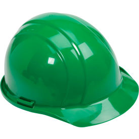 Americana Cap Safety Helmet, 4-Point Slide-Lock Suspension, Green