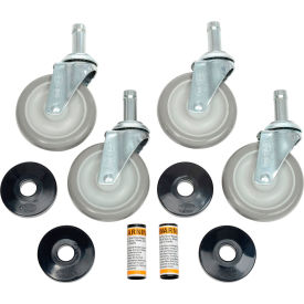 Stem Casters Set of (4) 5" Polyurethane Wheel 1200 Lb. Capacity