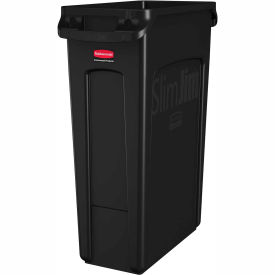 Slim Jim Recycling Can, 23 Gallon, Black