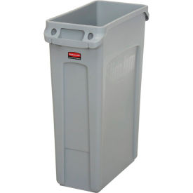 Slim Jim Recycling Can, 23 Gallon, Gray