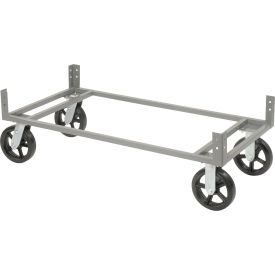 Dolly Base Without Casters, 48"W x 24"D, Gray