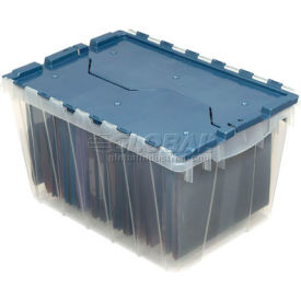 Attached Lid Container with File Rails, 21-1/2"L x 15"W x 12-1/2"H, Clear