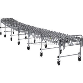 24"W Steel Skate Wheel Conveyor, Portable & Expandable, 2'4" to 8'11"L