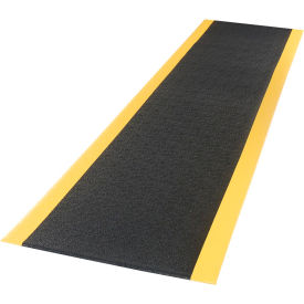 Soft Foot Anti Fatigue Mat 3/8" Thick 3' x 60' Black/Yellow Border