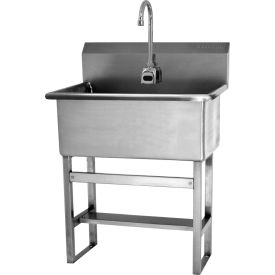 531FB-0.5 Floor Mount Scrub Sink with Battery Powered Sensor, Low-Flow 0.5 GPM