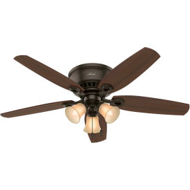 52" Builder Low Profile Ceiling Fan with Three Lights - New Bronze