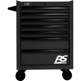 RS Pro Series 27"W X 24"D X 39"H 7 Drawer Black Roller Tool Cabinet